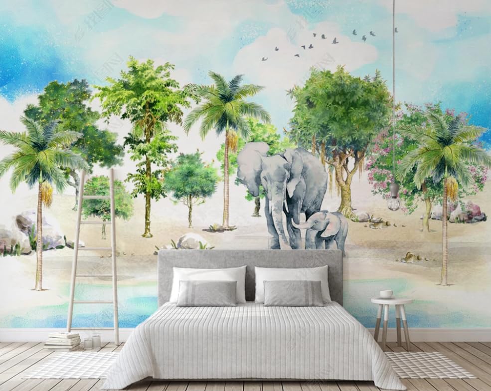 Papier peint intissé jungle 350x256 cm pour masquer les murs