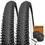 Größe: 27,5x2.10 / 52-584 KENDA Set: 2 x K1153 MTB Reifen 27,5x2.10/52-584 + 2 Conti SCHLÄUCHE Autoventil
