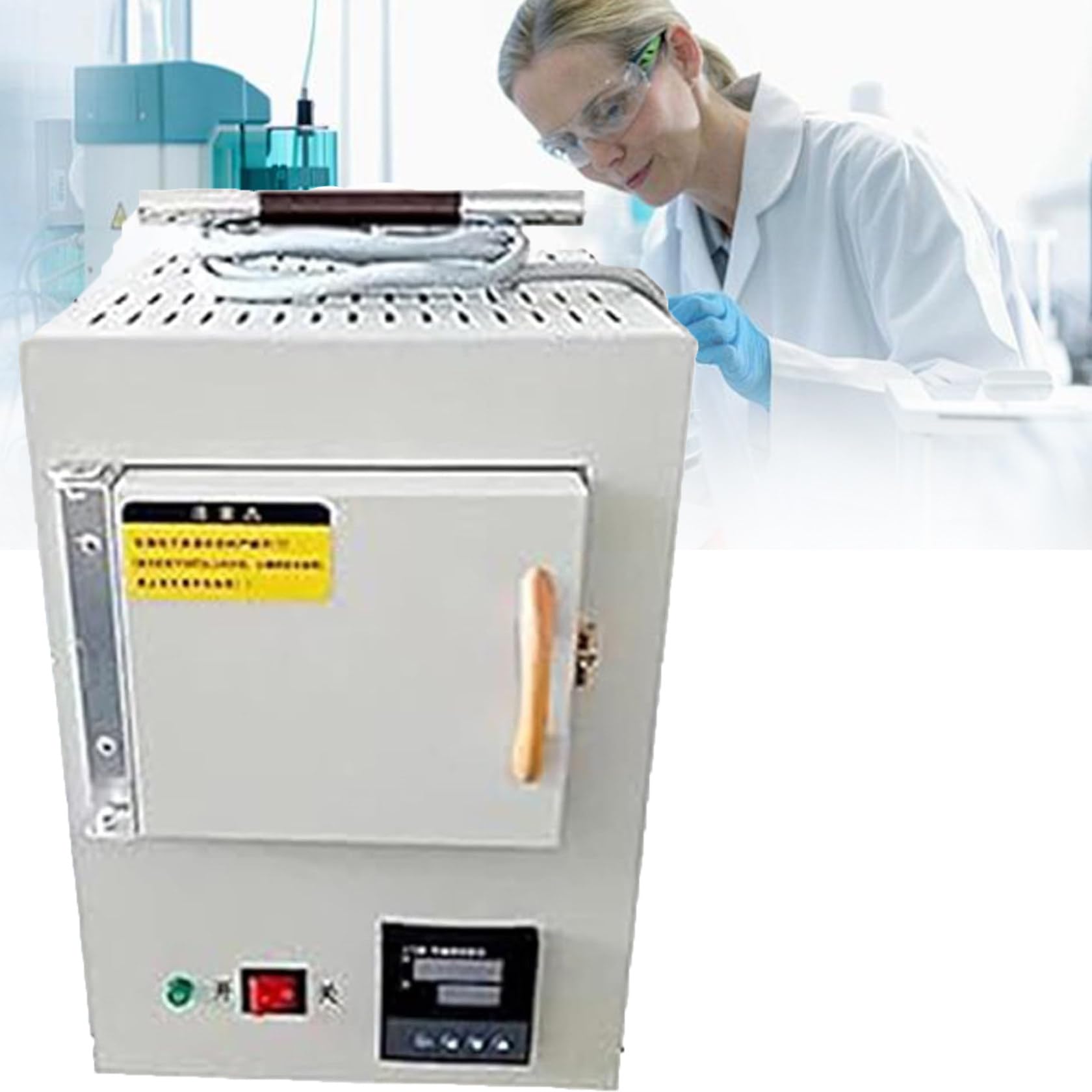 Horno De Mufla Inteligente, Horno De Laboratorio EléCtrico PequeñO (Rango: 100-1200 °C, PrecisióN: 1 °C), Fibra CeráMica Multifuncional, Horno De Alta Temperatura Integrado Con Control De Programa