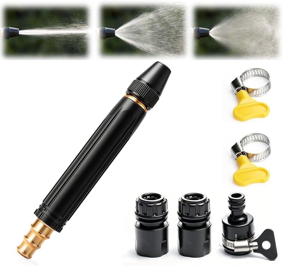 2026 New Car Wash High Pressure Water Gun with Reinforcement Nozzle and Hose, High Pressure Water Gun for Car Wash, High Pressure Water Nozzle (1PCS)