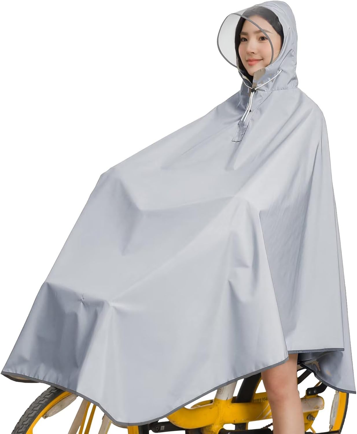 Amazon | [KEZATAAK] レインコート ポンチョ 自転車 レディース 軽量 防水 レインポンチョ かっは 雨具 反射材付きで ...