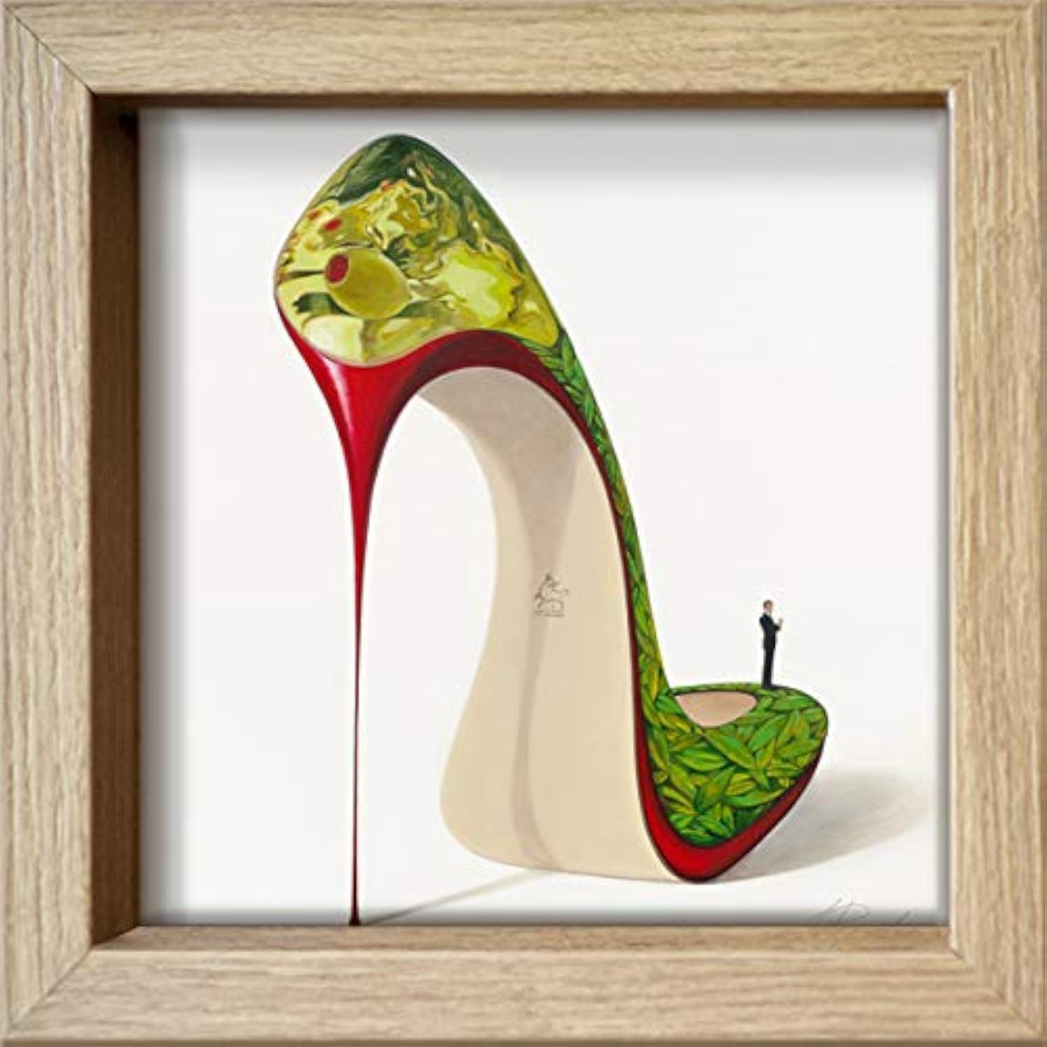 International Graphics Framed Postcards, Wood, 16 x 16 cm