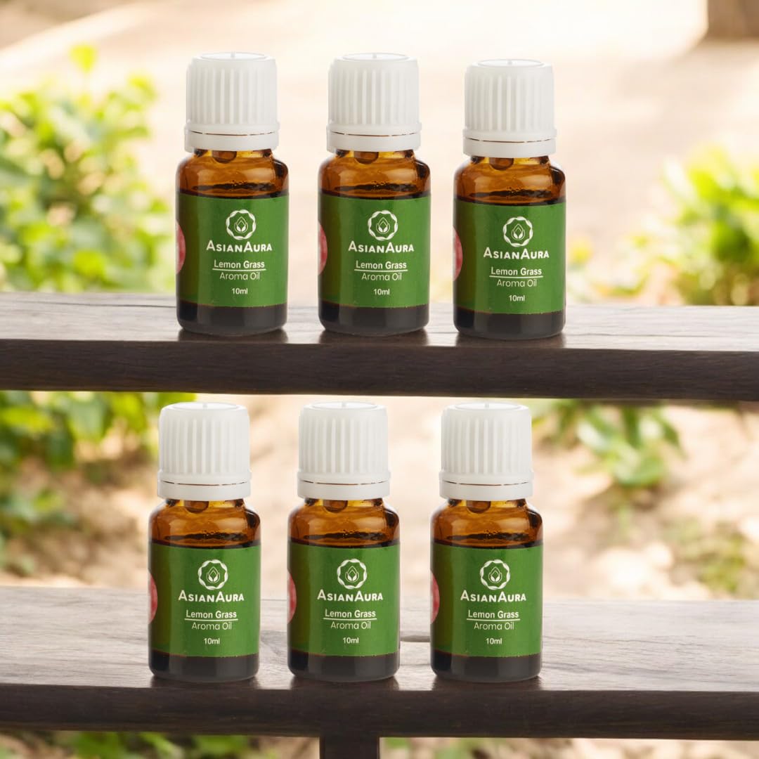 ASIAN AURA Ceramic Aroma Diffuser Oil Set (10ml Each) Pack of 6| Home Fragrance & Aromatherapy | Meditation/Yoga (60 Ml, Lemongrass) (B0DDXB7TZP) Amazon Price History, Amazon Price Tracker