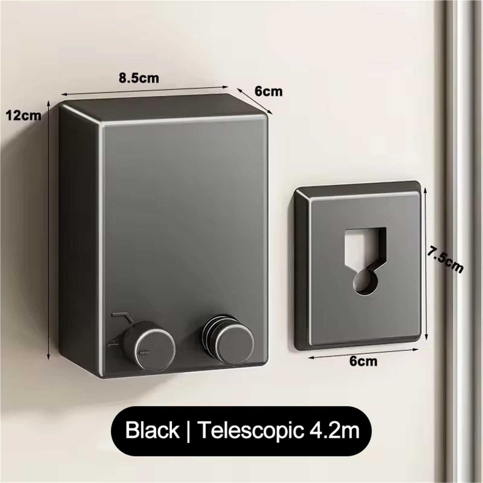 Einziehbare Wäscheleine zur Wandmontage ohne Löcher. Universelle Wäschetrocknungsdecken for drinnen und draußen sind klein unsichtbar