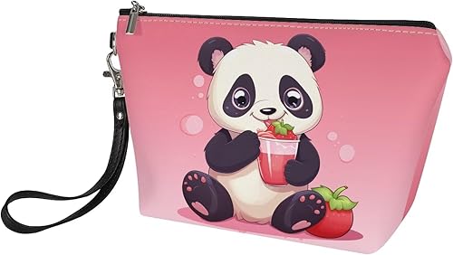 Miniatura 4 de Upetstory Bolsa de maquillaje de animales, bolso pequeño de cuero para cosméticos de viaje para niñas y mujeres, bolso de mano para lápiz labial,
