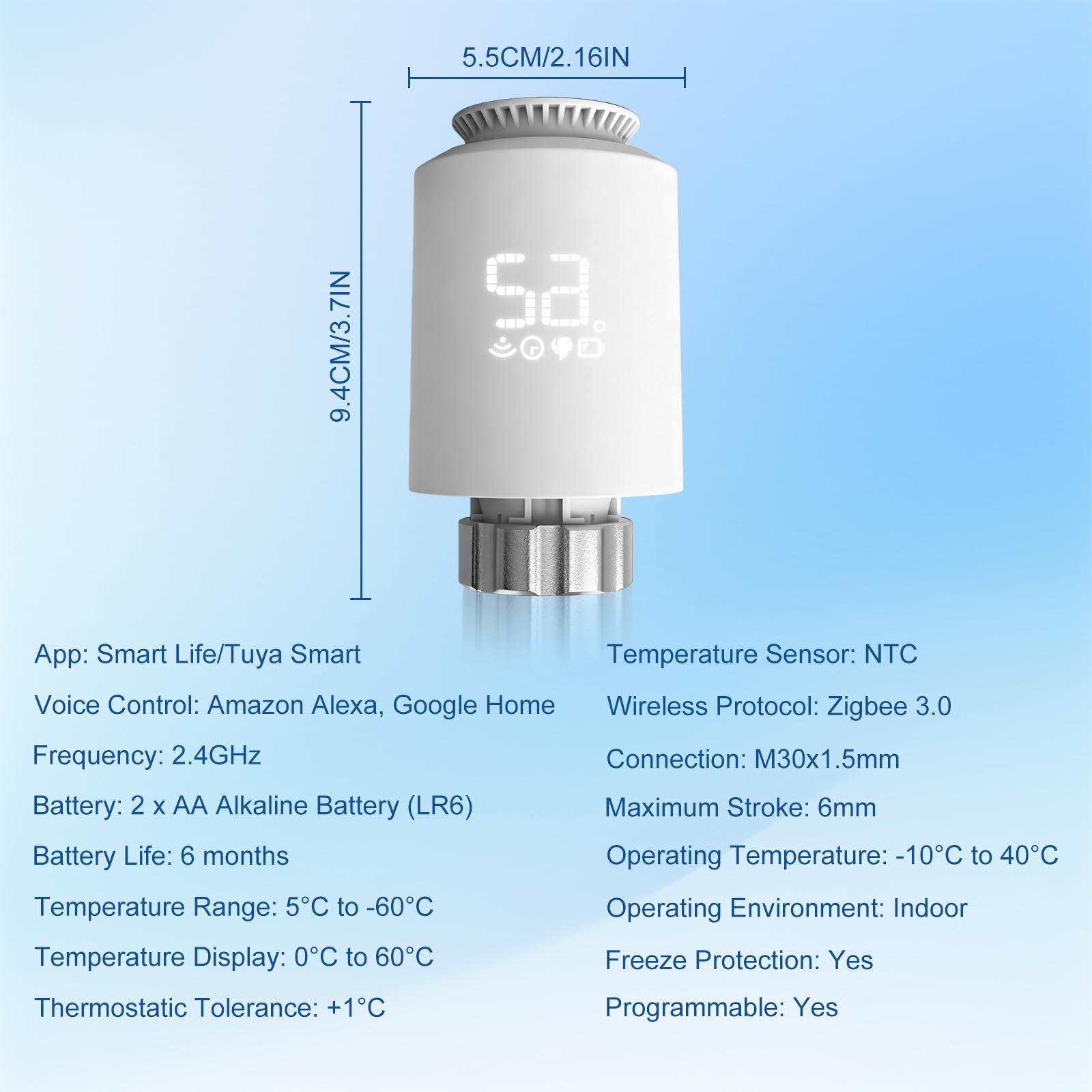 flintronic Inteligentny termostat grzejnikowy-TRV06-TRV06