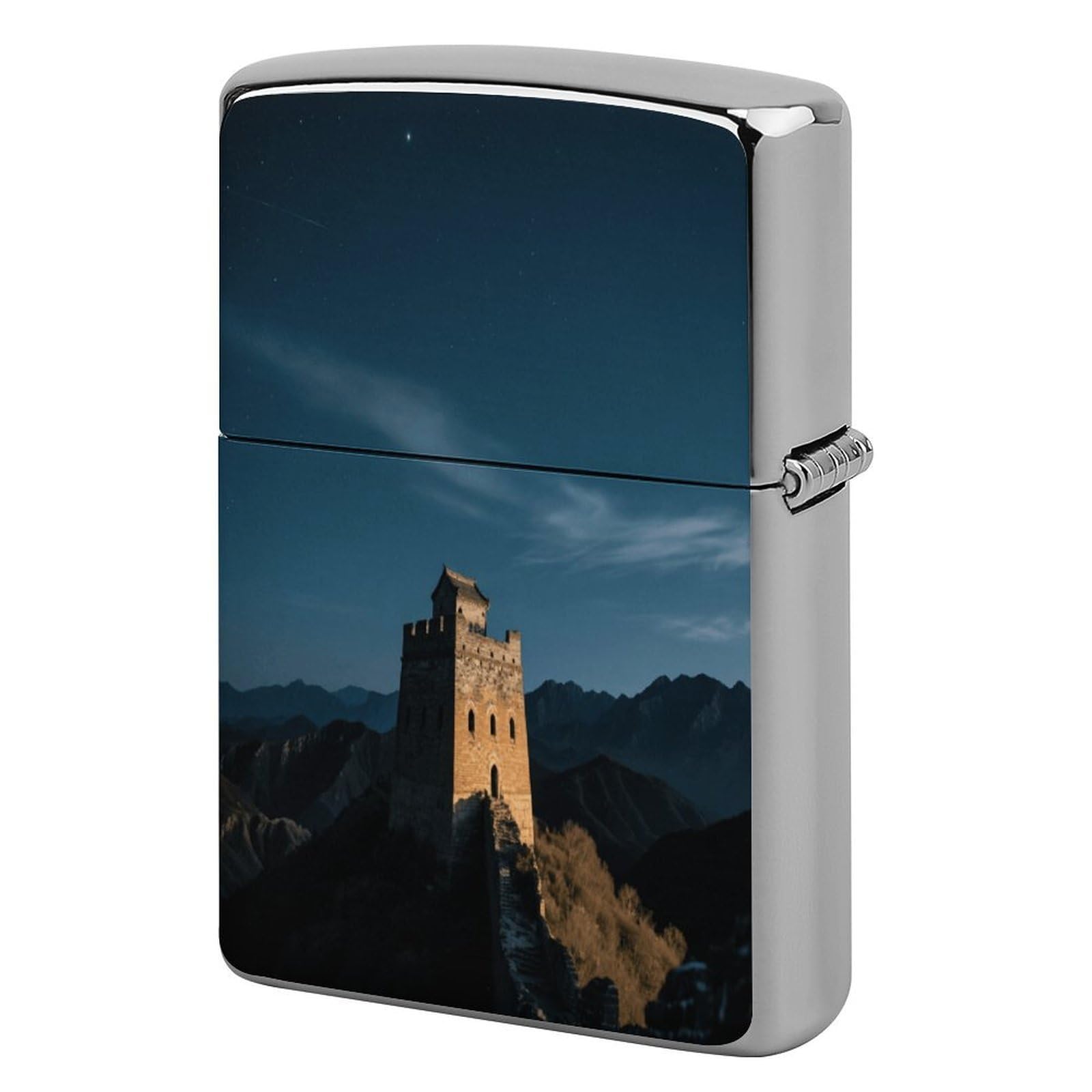 Fekiloot Style Great Wall Beacon Tower Lighter Case Cover Metal Lighter Case