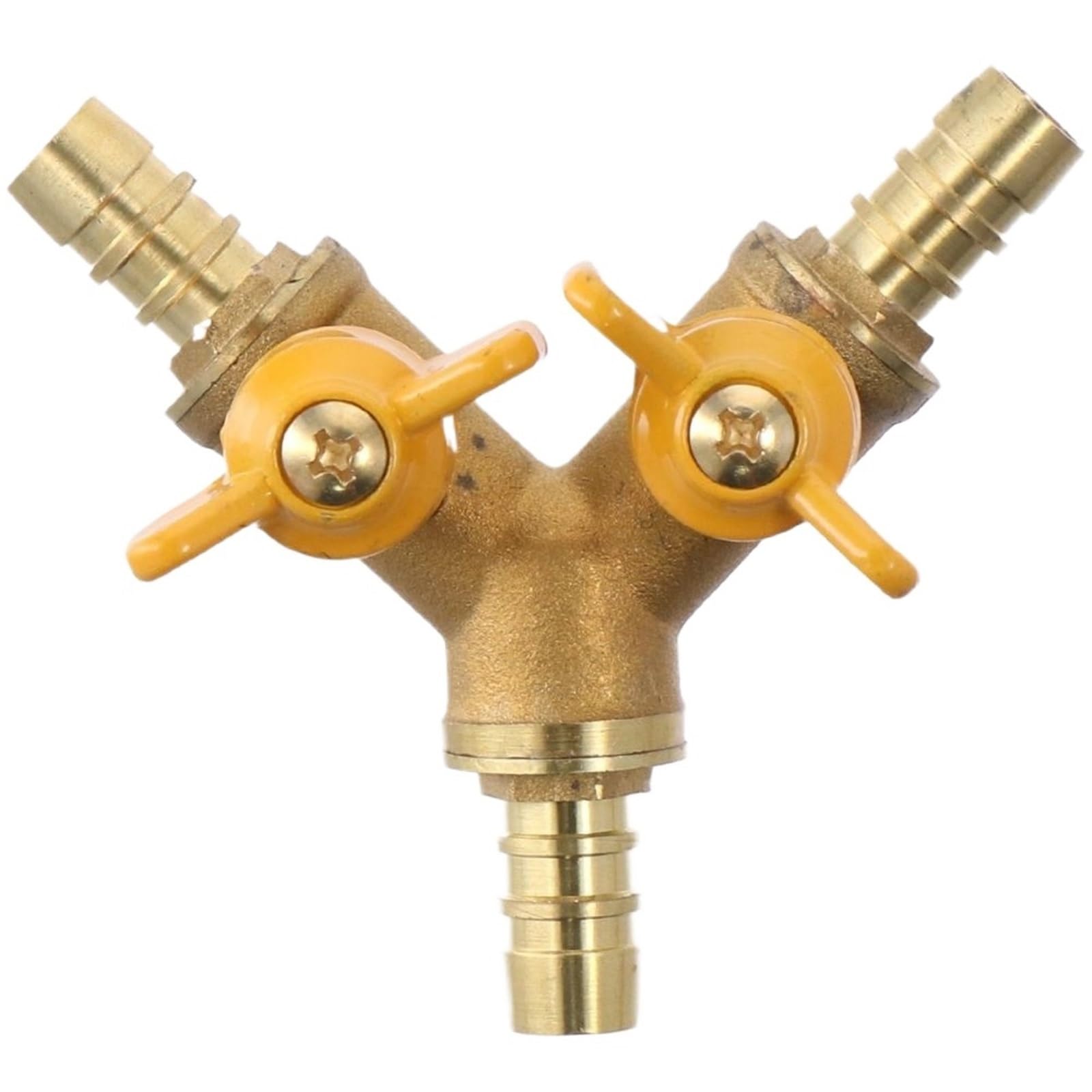 Lovssu 240V Triple Ball Valve 11Mm Hose Barb Shut Off Ball Valve Durable 2 Switch Brass Adapter 3 Way Y Shaped
