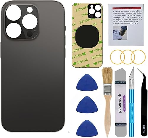 Vista 8 de Reemplazo de cristal trasero OEM para iPhone 14 Pro Max de 6.7 pulgadas con kit de herramientas de reparación y adhesivo preinstalado (dorado)