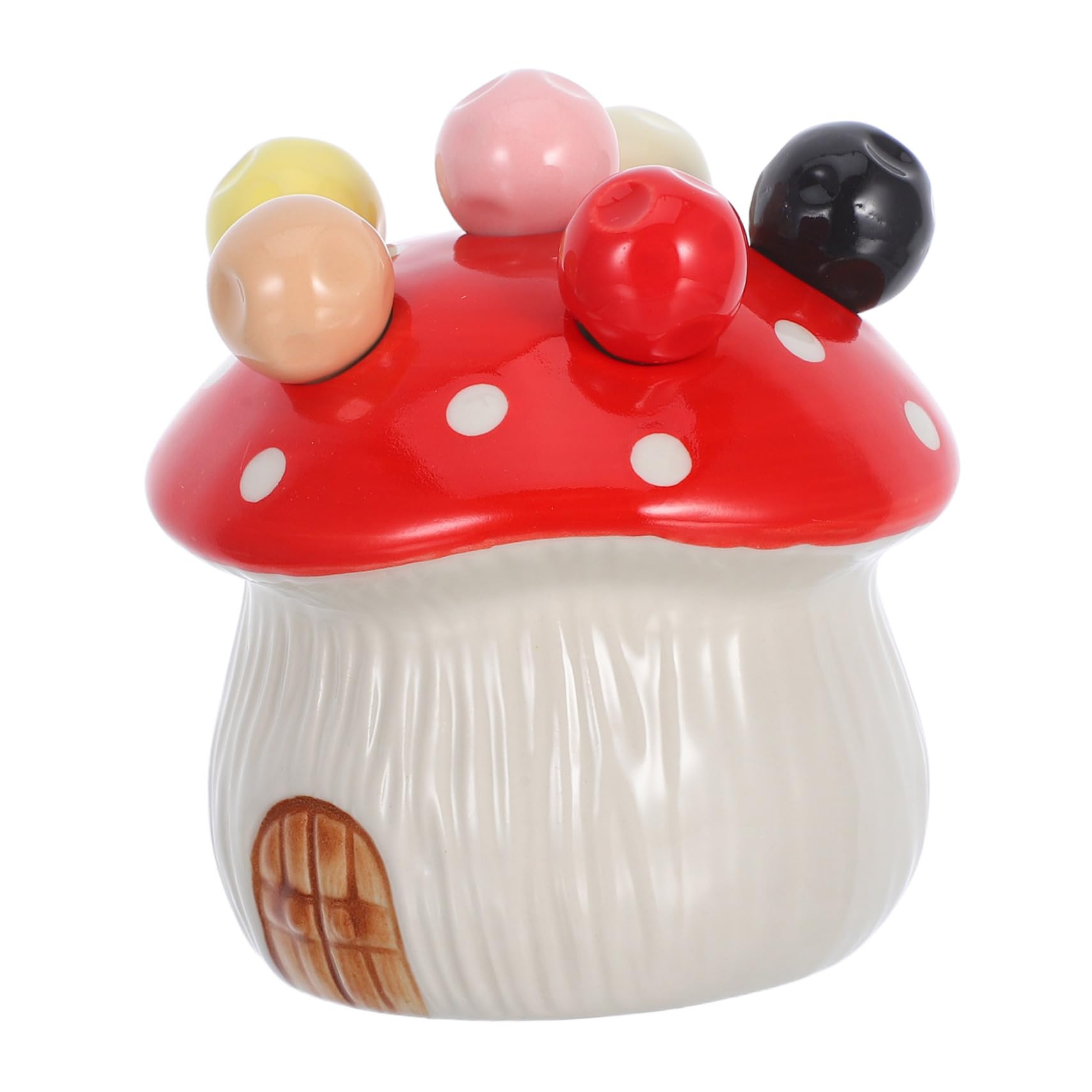 Porte-fourchettes champignon en céramique d'art pour buffet chic
