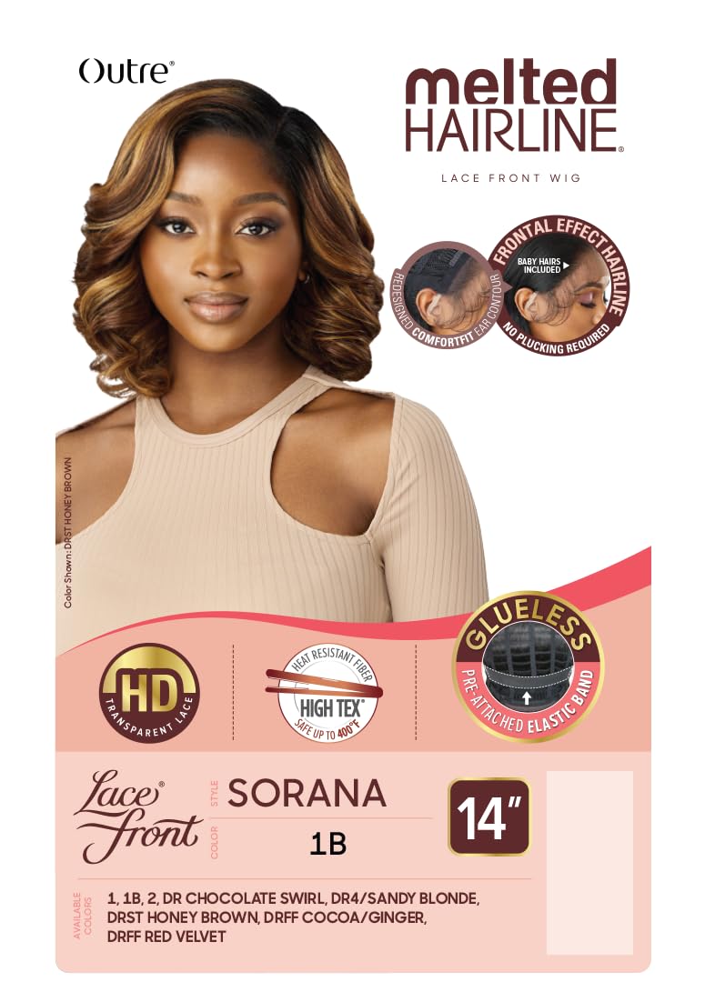 Outre Lace Front Wig - Melted Hairline - Sorana (DR CHOCOLATE SWIRL)