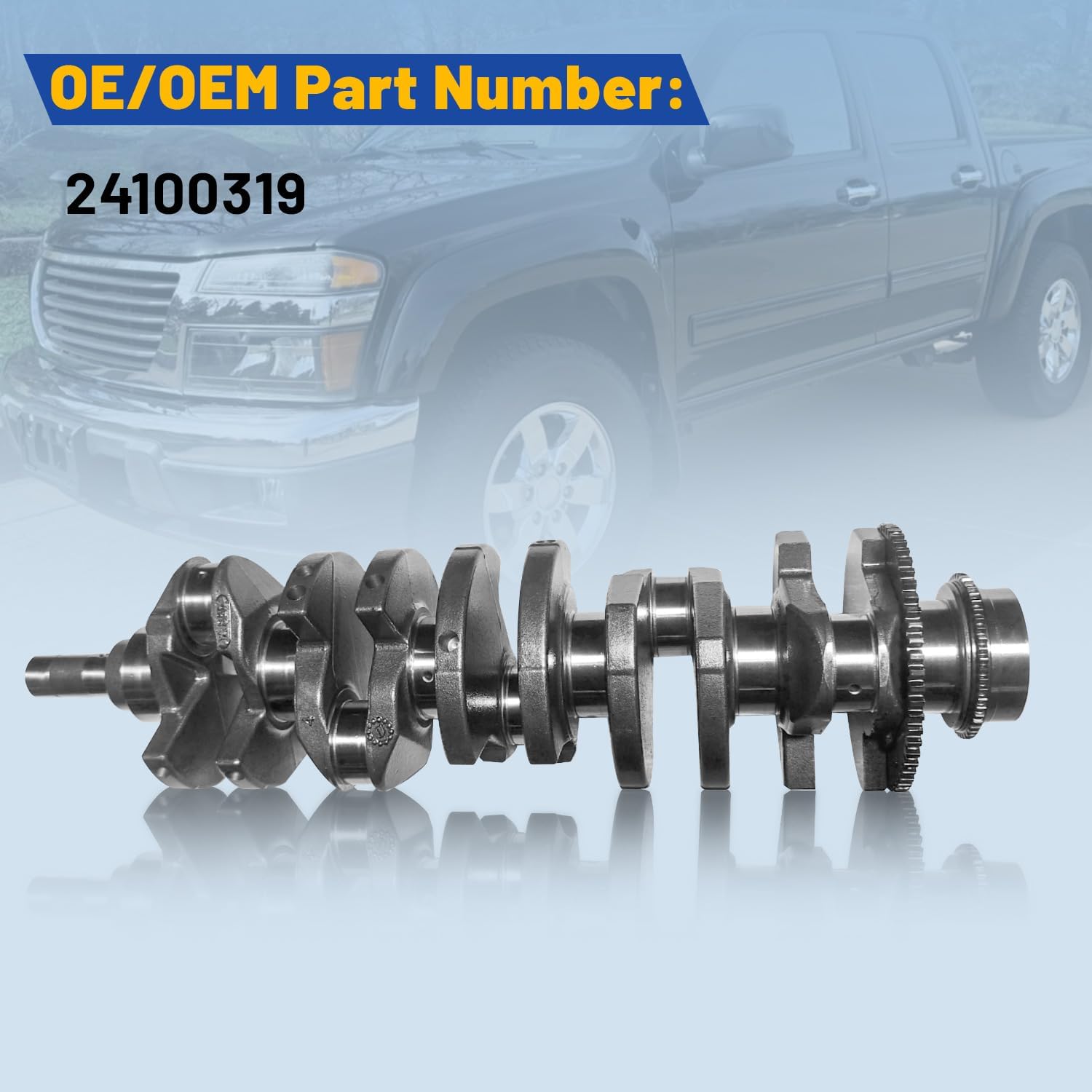 24100319 Crankshaft Compatible for Chevy Colorado for GMC Canyon 2004 2005 2006 3.5L 2007 2008 2009 2010 2011 2012 3.7L