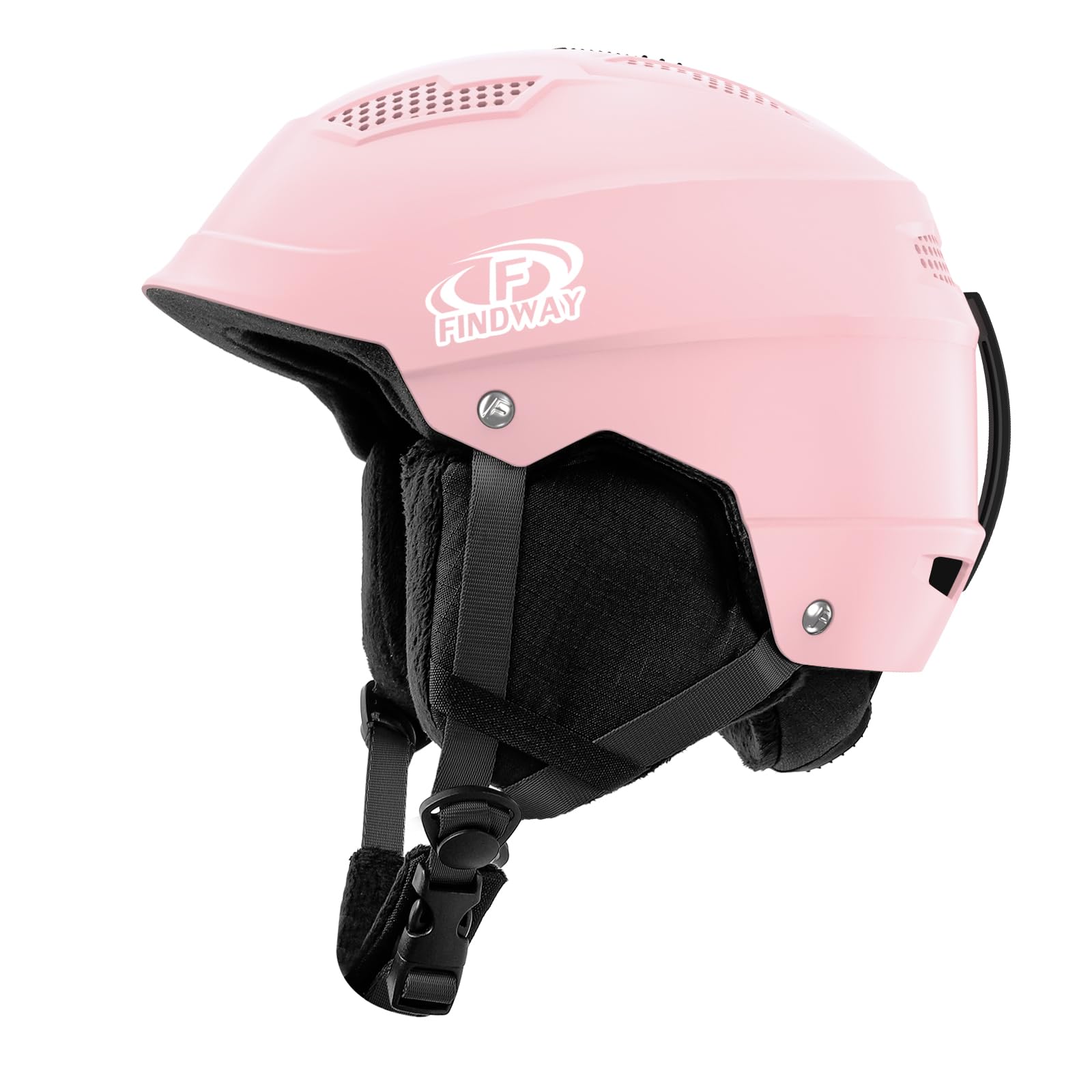 Findway - Casco da sci unisex, da donna e uomo, per adulti, bambini, con aperture di ventilazione regolabili, compatibile con occhiali da sci per chi indossa gli occhiali, casco da snowboard, S/M/L