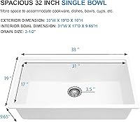 Vista 19 de 18 Granite Composite Bar Sink - Donsdey 18”×16” Undermount Granite Kitchen Sink Black Quartz Classic Composite Under Counter Single Bowl Bar Prep RV