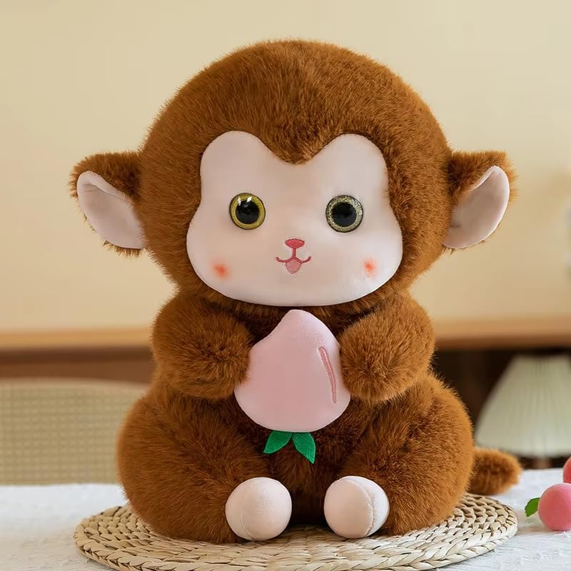 Image of HUG 'n' FEEL SOFT TOYS Cute Monkey 25cm Soft Toy Plush Toy | Big Stuffed Animal | Ultra Soft, Huggable & Cuddly Gift for Kids, Girls, Boys | Perfect for Birthday, Valentine's Day