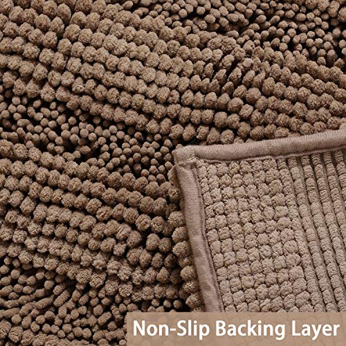 Image of Turquoize Bathroom Rug Set, 2 Piece Soft Absorbent Chenille Bath Rug Set