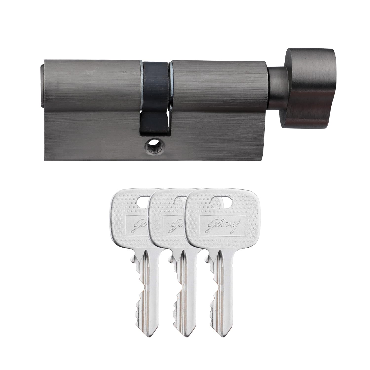 Godrej Incrust Pin Cylinder | Lock for Main & interconnecting Doors | 1CK 70mm | Matte Black Nickel Finish | Door Thickness Upto 50mm | 3 Keys | 5 Years Warranty (B0CVL2R114) Amazon Price History, Amazon Price Tracker