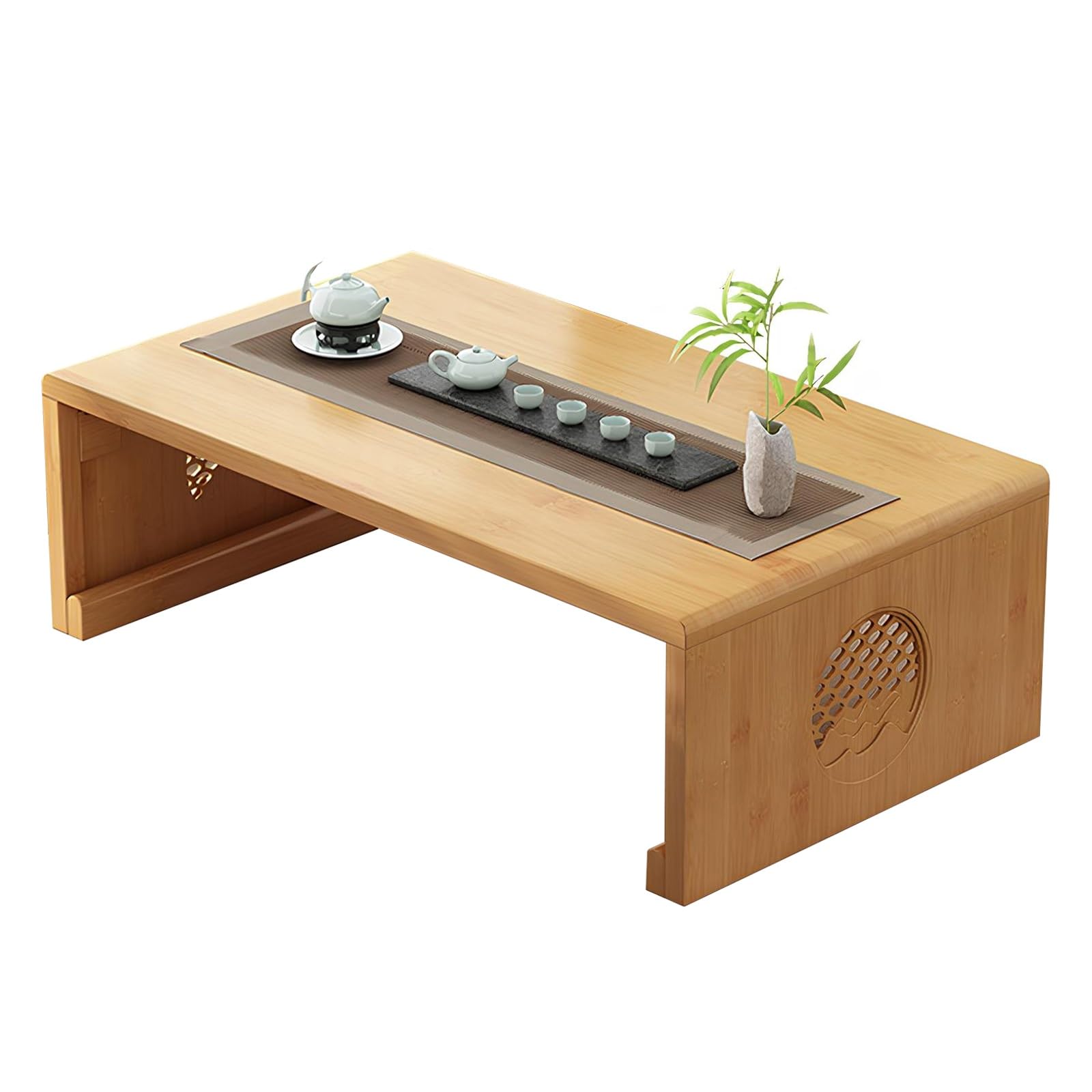 Table basse pliable japonaise pour un apéritif au salon ou un dîner chaleureux au sol