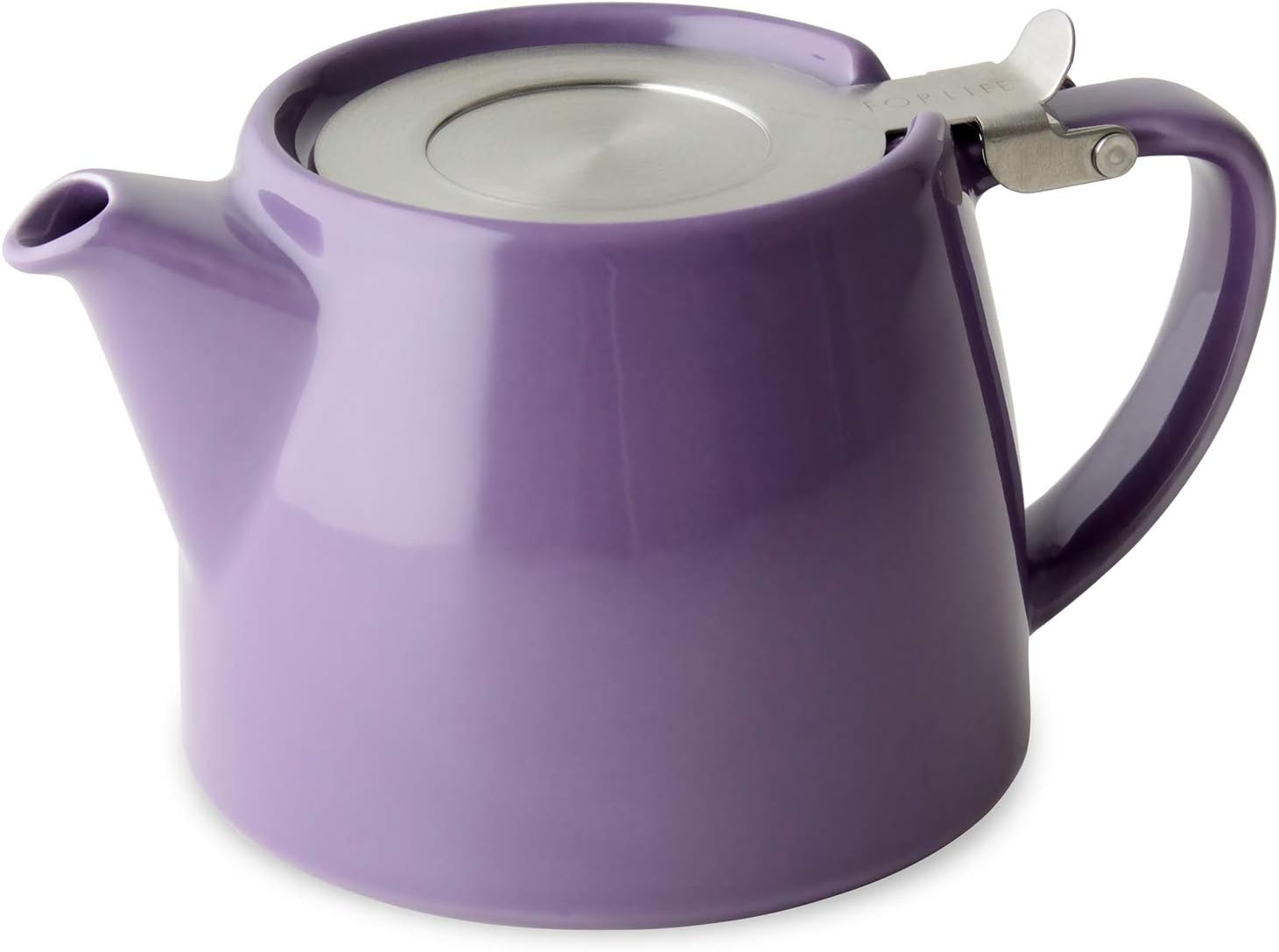 FORLIFE Stump Teapot with SLS Lid and Infuser, 18Ounce, Purple