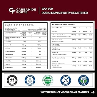 Carbamide Forte Eaa Supplement For Men & Women - 50 Servings | Eaa intra workout Supplement With Bcaa 5000Mg - Cola Flavour 300G | Essential Amino Acids