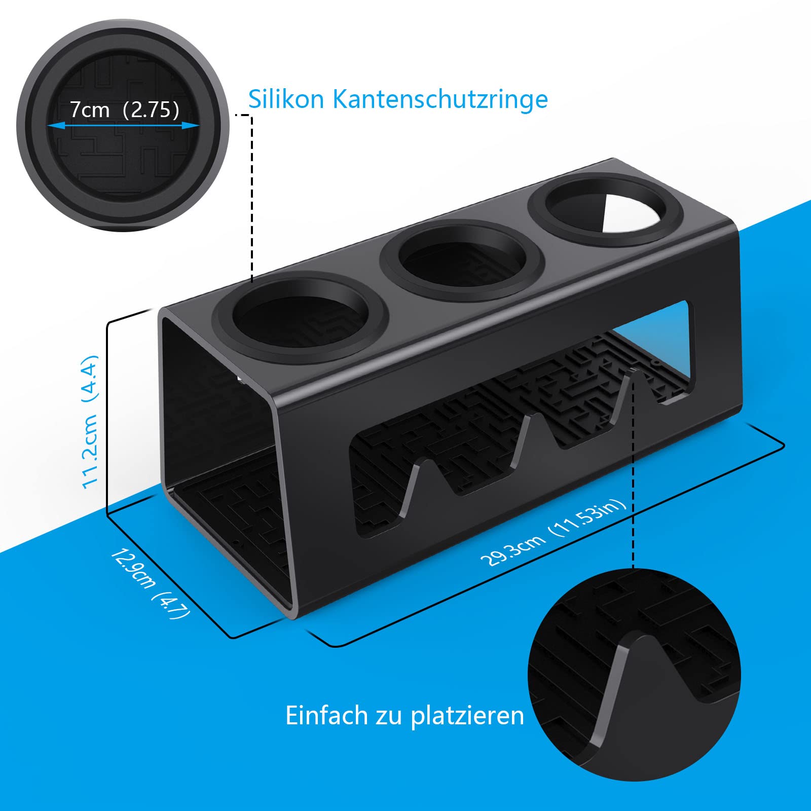 Sliandtelly Portabottiglie E Scolapiatti In Acrilico Per SodaStream - Trasparente Antigoccia Con Tappetino Silicone - 6