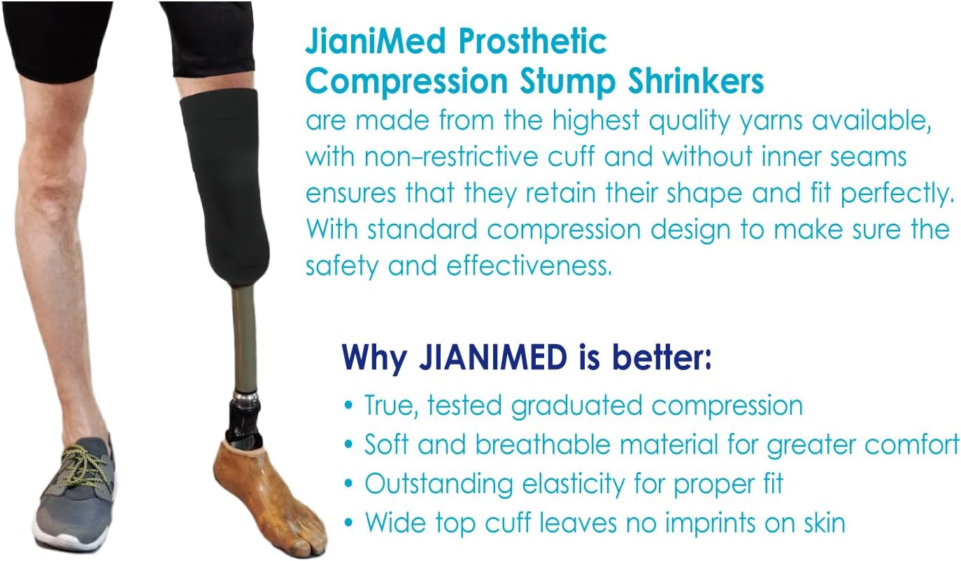 Prosthetic Stump Shrinkers–Below Knee, 40cm, Compression, Amputee Socks, 20-30, Daily use, Taiwan Excellence S