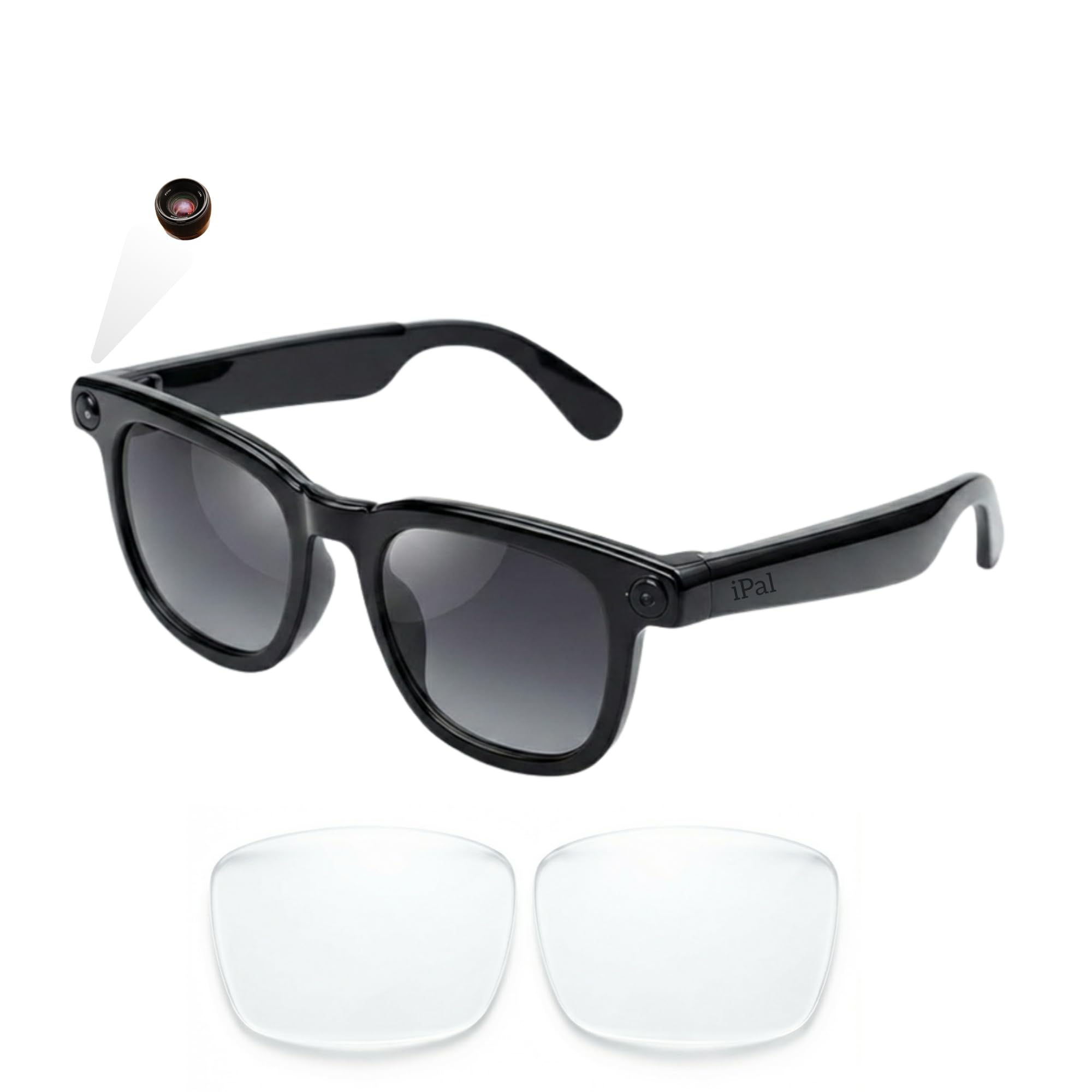 AI Smart Glasses with 8MP HD Camera, Stabilized Video, Dual-Mic Noise Reduction, Real-Time Translation, AI Assistant, Bluetooth & WiFi, Touch Control, Lightweight Smart Wearable with Accessories-image-15