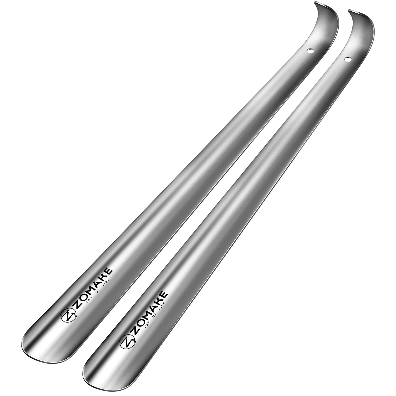 ZOMAKE Chausse Pied Metal 2Pcs,Grand Chausse-Pied Long 42cm Avec Manchon En Caoutchouc 19cm Chausse Pied En Acier Inoxydable A