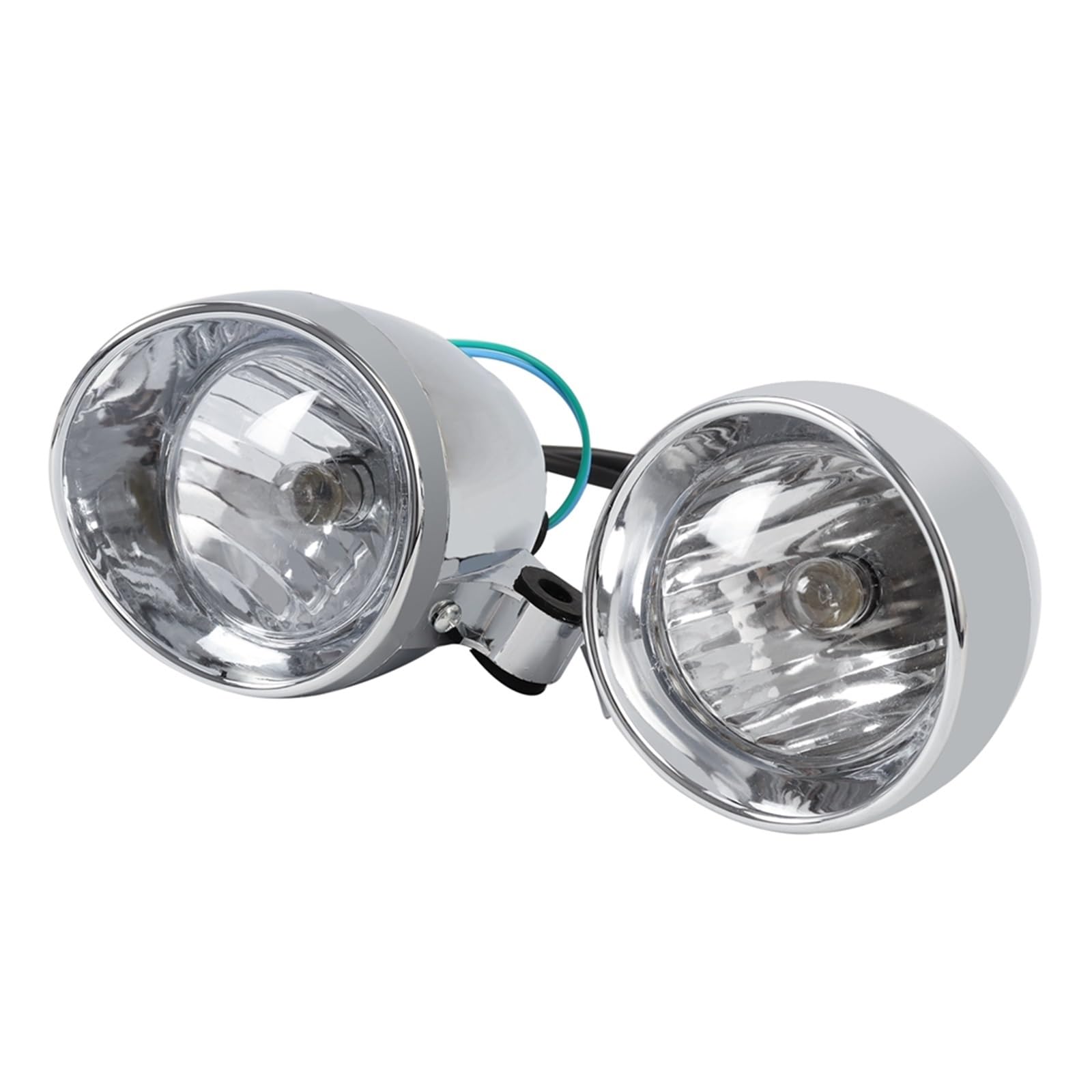 Phare moto LED additionnel étanche avec optique rétro chromée de 4 pouces