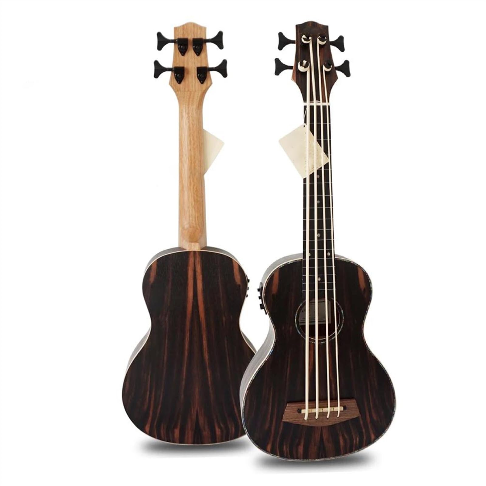 Ukulele Basowe Wszystkie Laminowane Hebanowe Korpusy Profesjonalne Elektryczne Ukulele Basowe Ukulele dla Początkujących