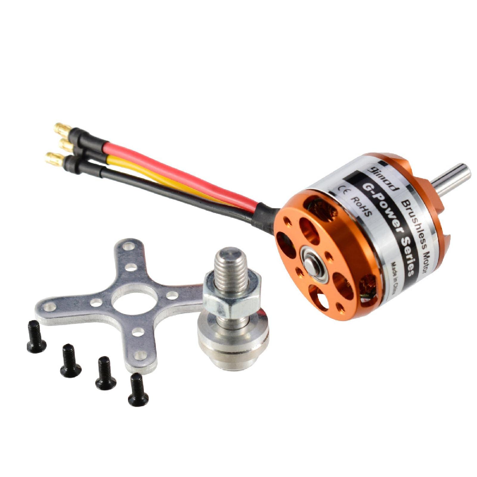 D3536 RC Brushless Motor, Brushless Motor Speed Controller Set per RC Drone Quadcopter Multi-rotore Aircraft Accessroy Parts Fixed-ala (1250KV)