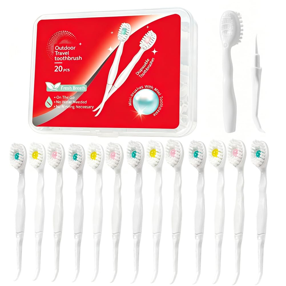 Photo 1 of JOUGE Mini Disposable Toothbrushes, Peppermint, 24 Count
