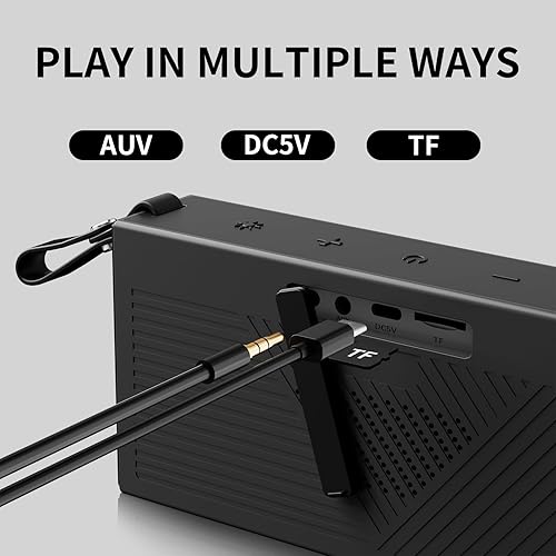 Miniatura 3 de Altavoz Bluetooth, altavoces Bluetooth inalámbricos portátiles con sonido HD, altavoz impermeable IPX5 con luces LED RGB, Bluetooth5.3,