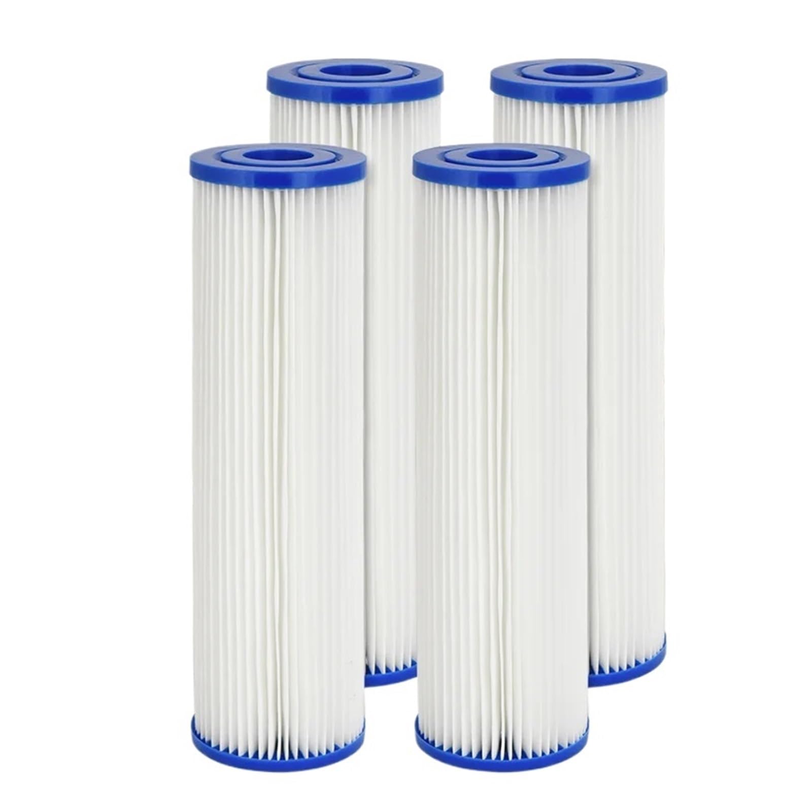 Generico 4 Pezzi, Cartuccia filtrante in Poliestere Pieghettato, sedimenti ad Alto Flusso for Acqua, 2,75 Pollici