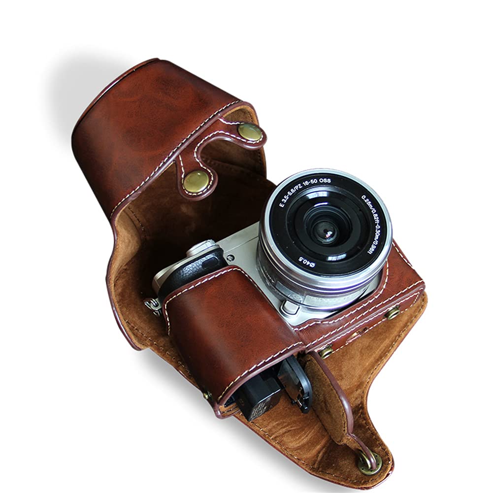 Amazon.co.jp: Premium PUレザーカメラバッグ、カメラキャリーカバー