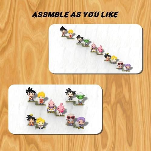 YODAR 5 Pack Clear Acrylic Organizers Shelves for Funko Pop Figures, Invisible Riser Display Shelf for Wall Storage Decor, Floating Display Ledge for Figures Stand Collection, Shining at Night — view 5