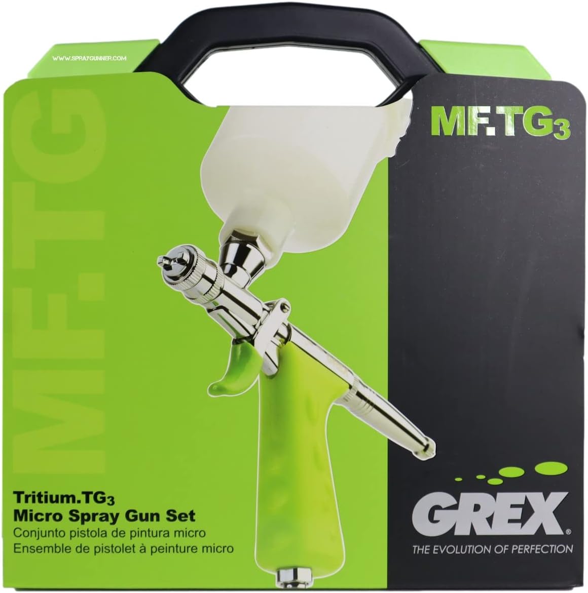 GREXMicro Spray Gun Set - TG3, Top Fed, 0.3mm Nozzle