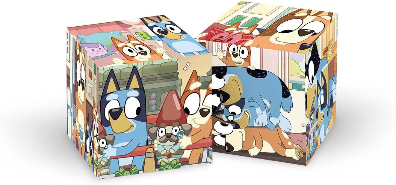 Clementoni Bluey Cube Puzzle Children - Skill Game for Children from 3 Years - Sensory & Motor Skills Toy Puzzle Disney by Clementoni 40662