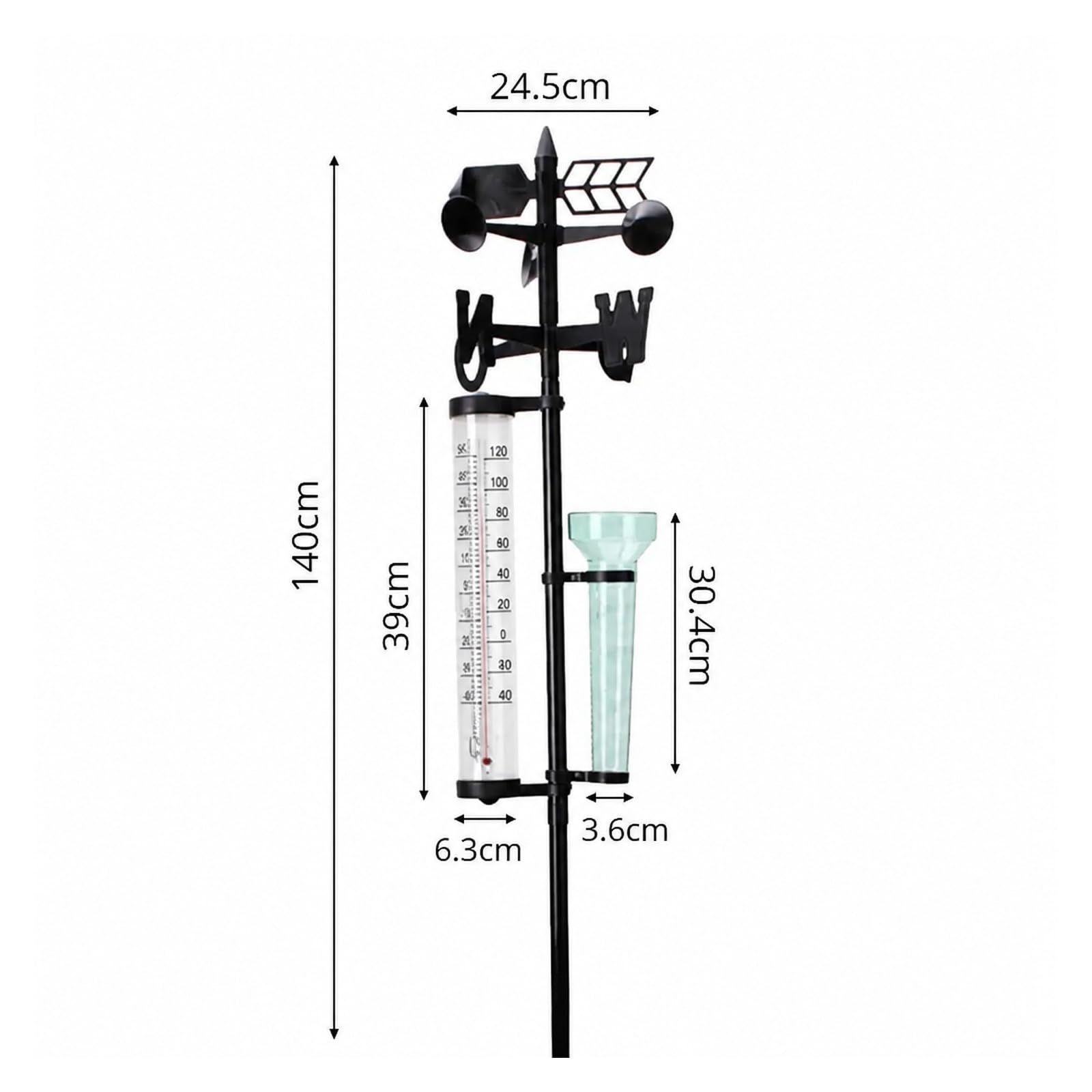 Kit Stazione Meteo Pluviometro Termometro Anemometro 3 in Uno