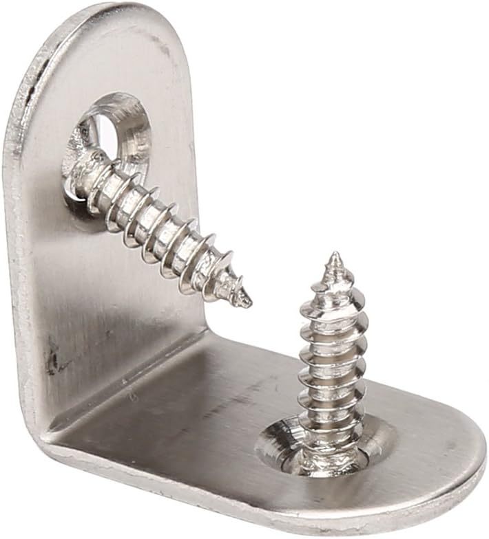 10pcs 25mm x 25mm x 16mm Right Angle Stainless Steel Corner Bracket 1.7mm Thickened Bracket