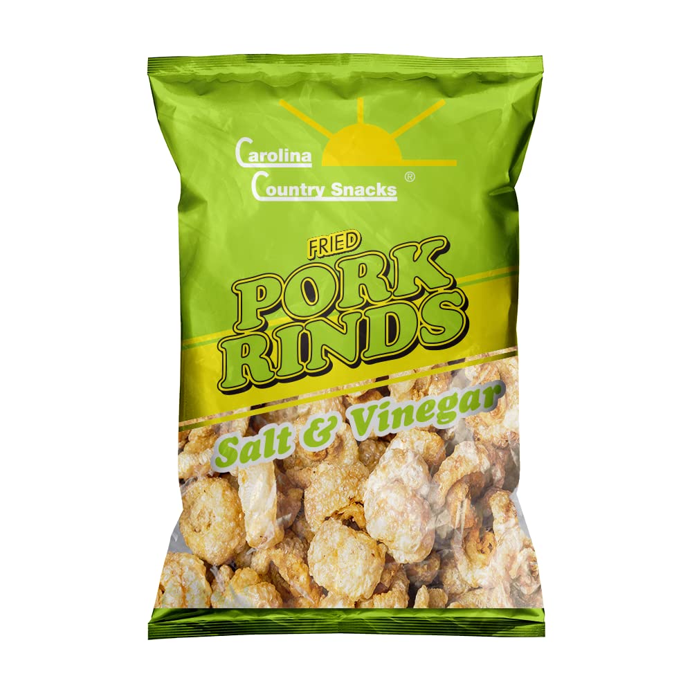 Fried Pork Rinds Salt & Vinegar 6 bags (1.75oz)