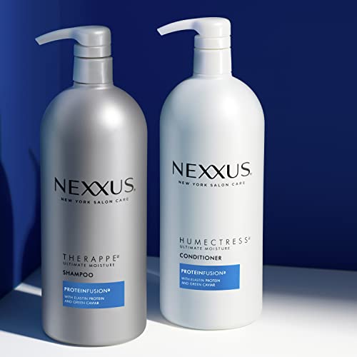 Nexxus Shampoo And Conditioner And 3 Hair Treatment Masks Therappe Humectress (5 Pack) For Dry Hair Silicone-Free, Moisturizing Caviar Complex And Elastin Protein #TOP7