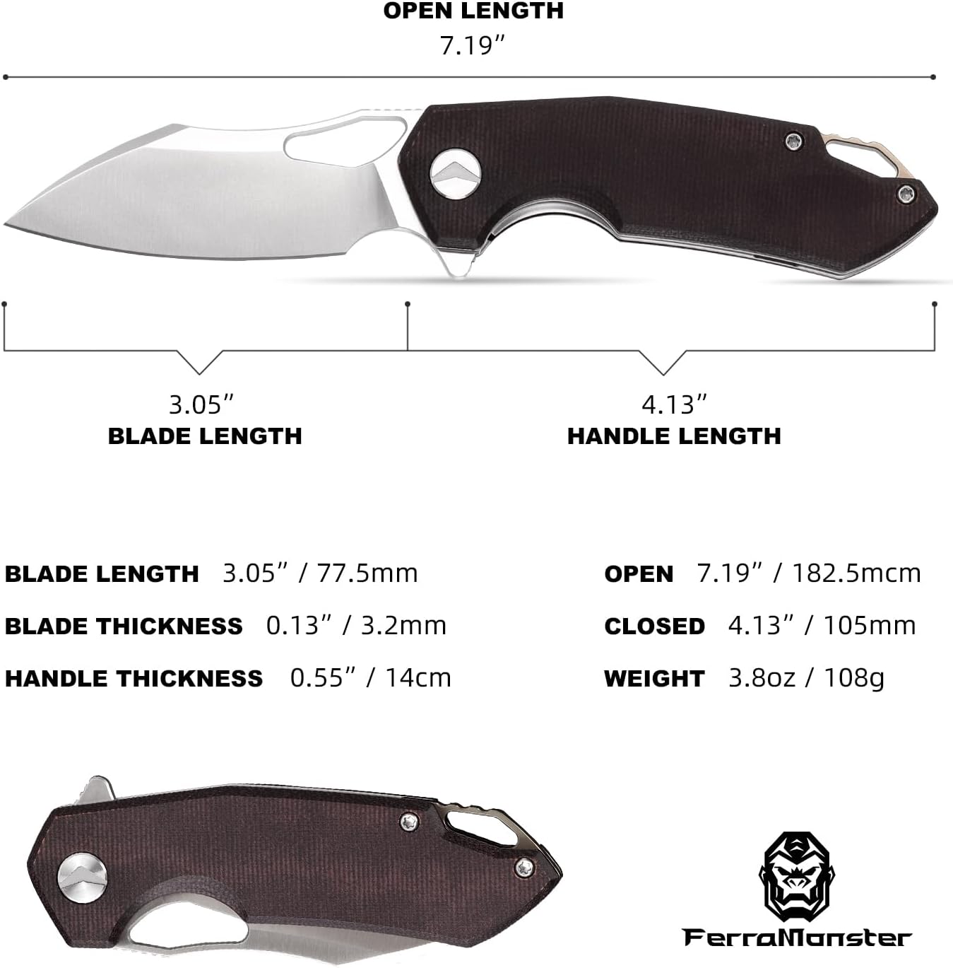 Pocket Knife for Men,154CM Steel Blade,Hunting Knife Camping Folding Knives with for Outdoor,Survival,Tactical,Hunting and Camping（Red）