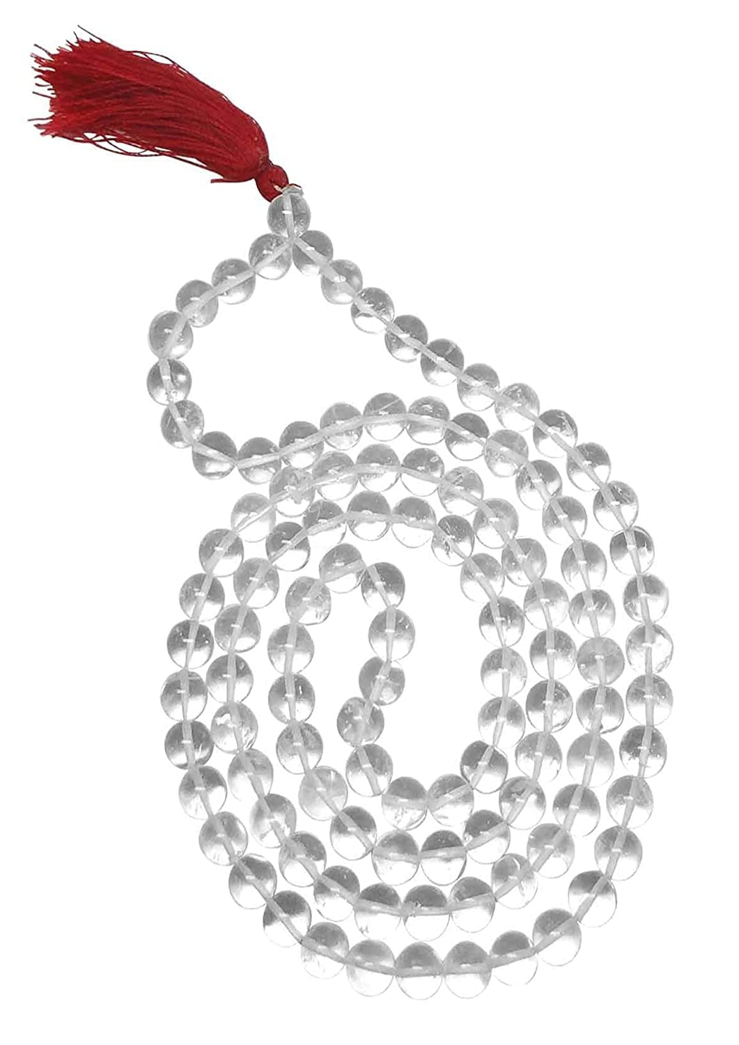 shree jewellersSJ Shree Jewellers Original 8 MM Sphatik Jaap Mala for Pooja and Astrology Certified (108+1 Beads)