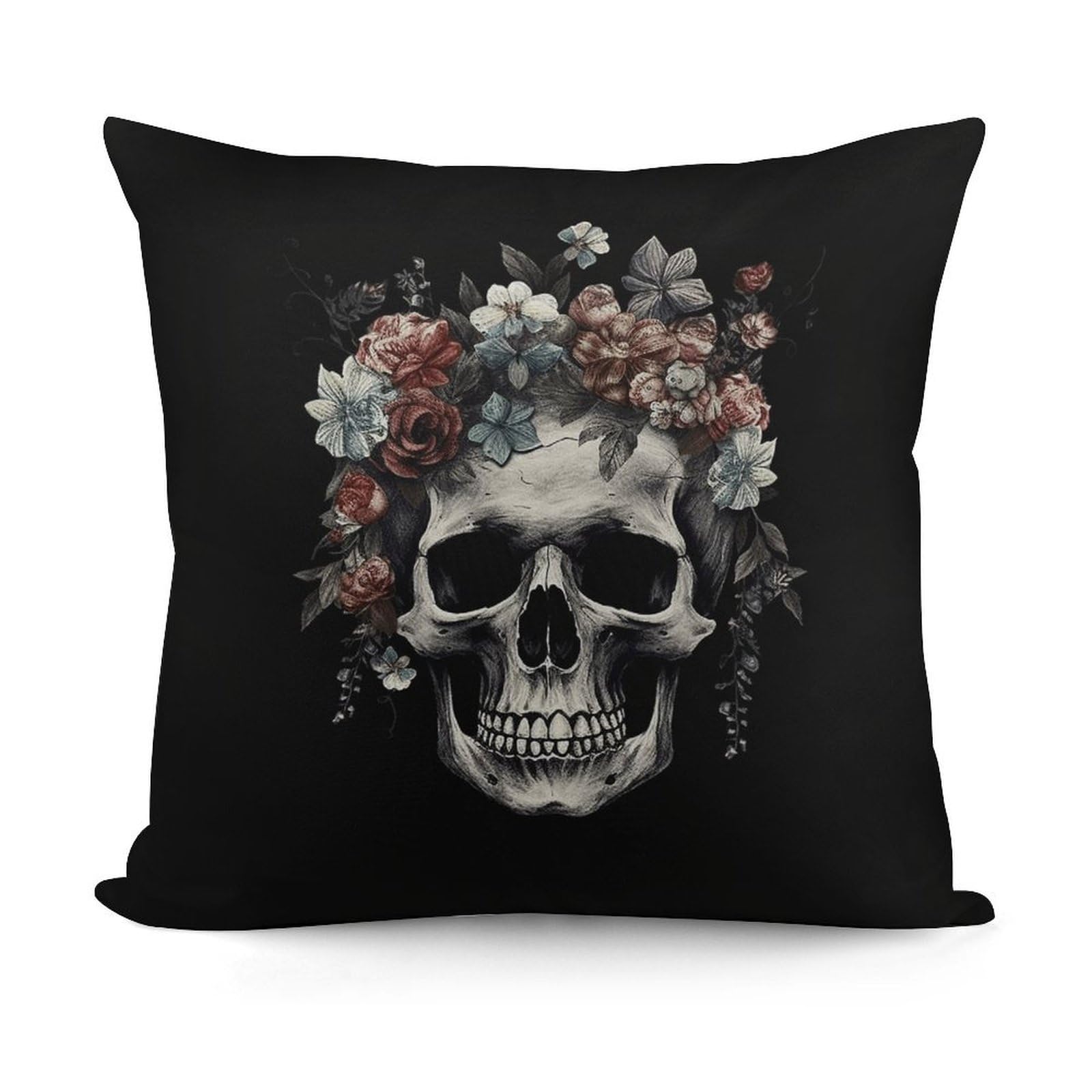 Adfgyerh Style Skull In Darkness Decorative Pillow Covers, Throw Pillow Covers Soft For All Seasons, Pillowcases For Couch Living Room Sofa Bedroom 18X18 Inch