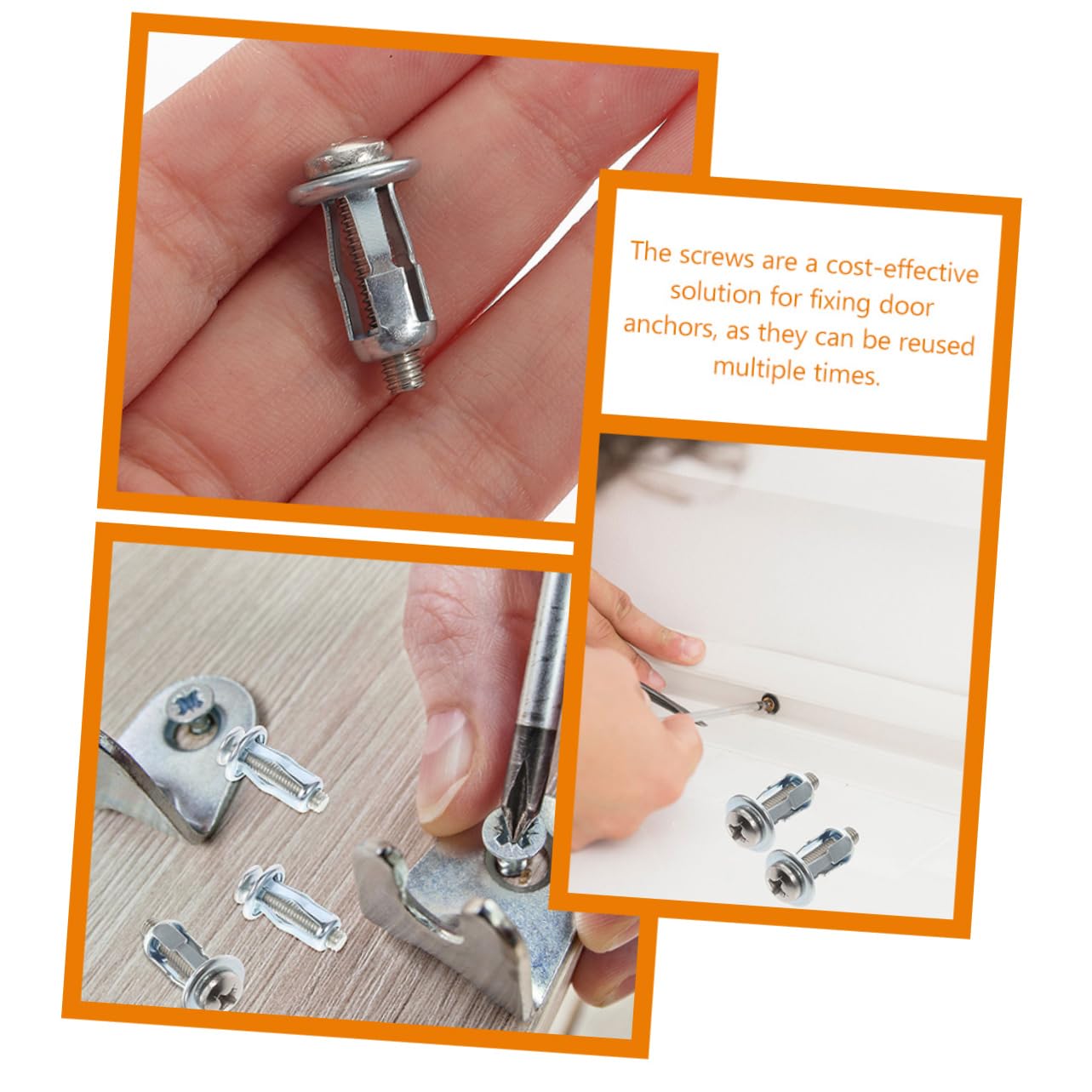 CIYODO 3sets Hollow Door Anchor Expansion Nut Tool for Screw Fasteners Steel Iron Sheet Anchor 25pcs*3