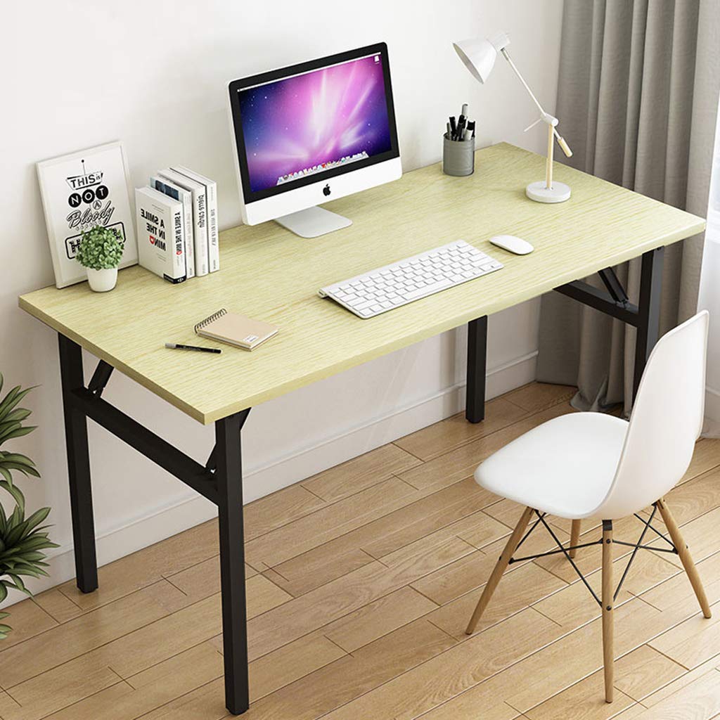 ZLYMYFoldable Computer Desk/Modern Minimalist Desktop Home Study Desk/Office Study Desk/PC Laptop Desk/Workstation/Dining Gaming Table for Home/Meeting Room Desk/Kitchen Dining Table
