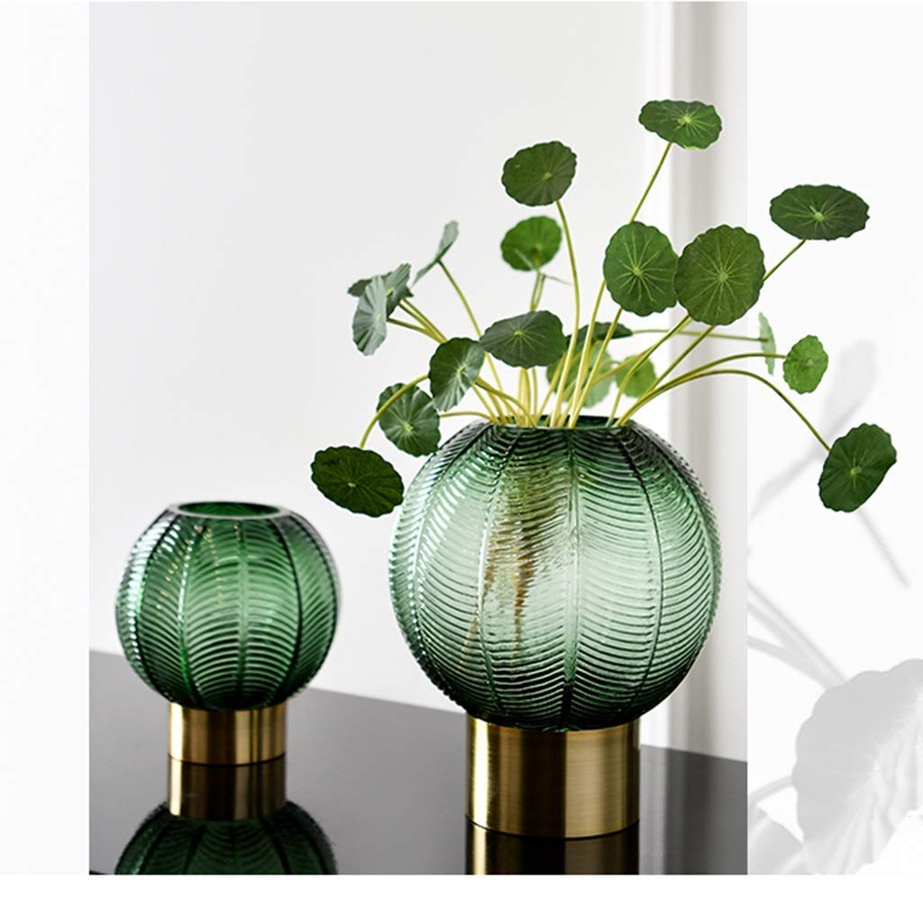 Vases en verre transparent pour décoration de chambre et bureau au style épuré