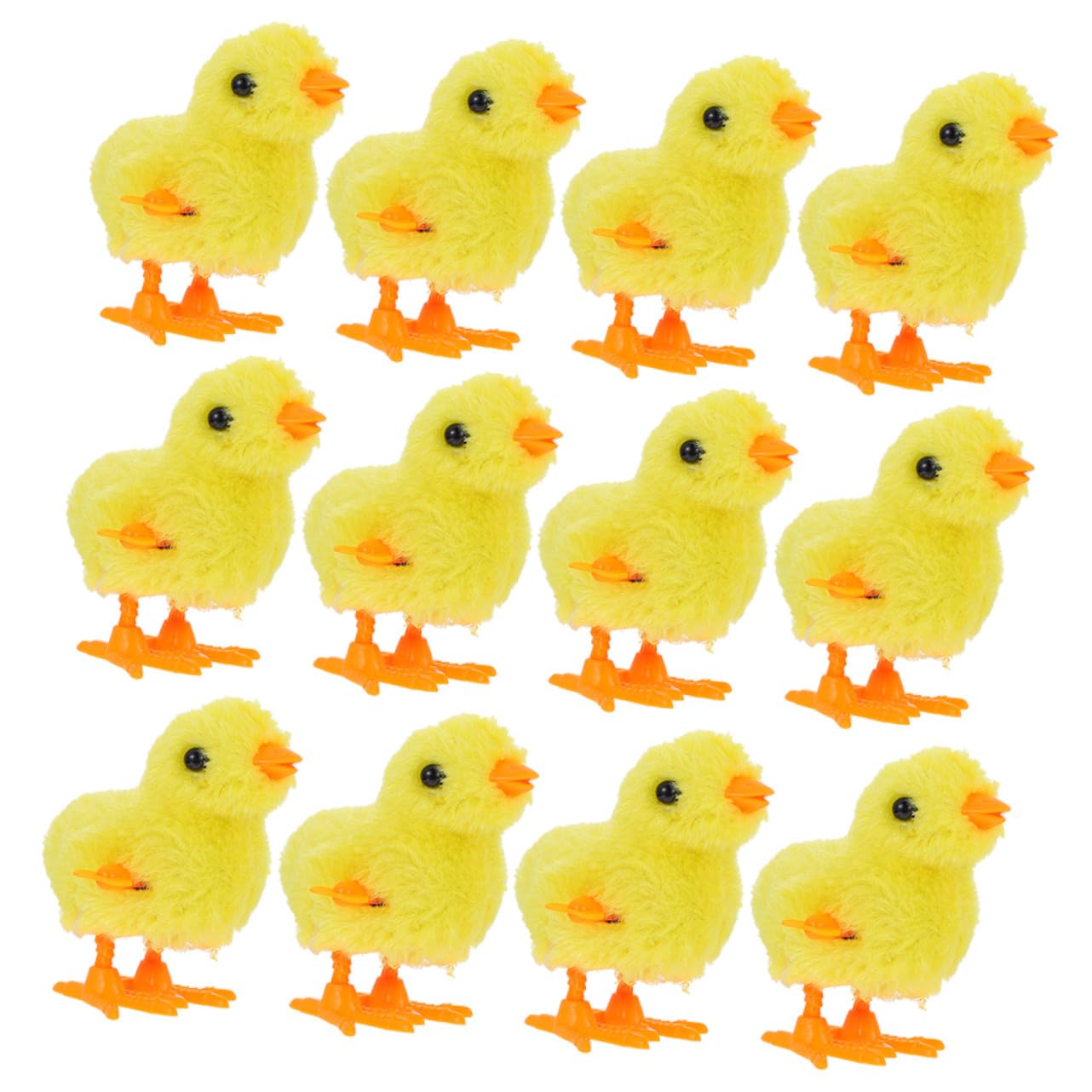 12piezas Juguetes de Cuerda Pollito de Cuerda Juguete para Bebés Mecanismo de Relojería de Pollo de Divertido