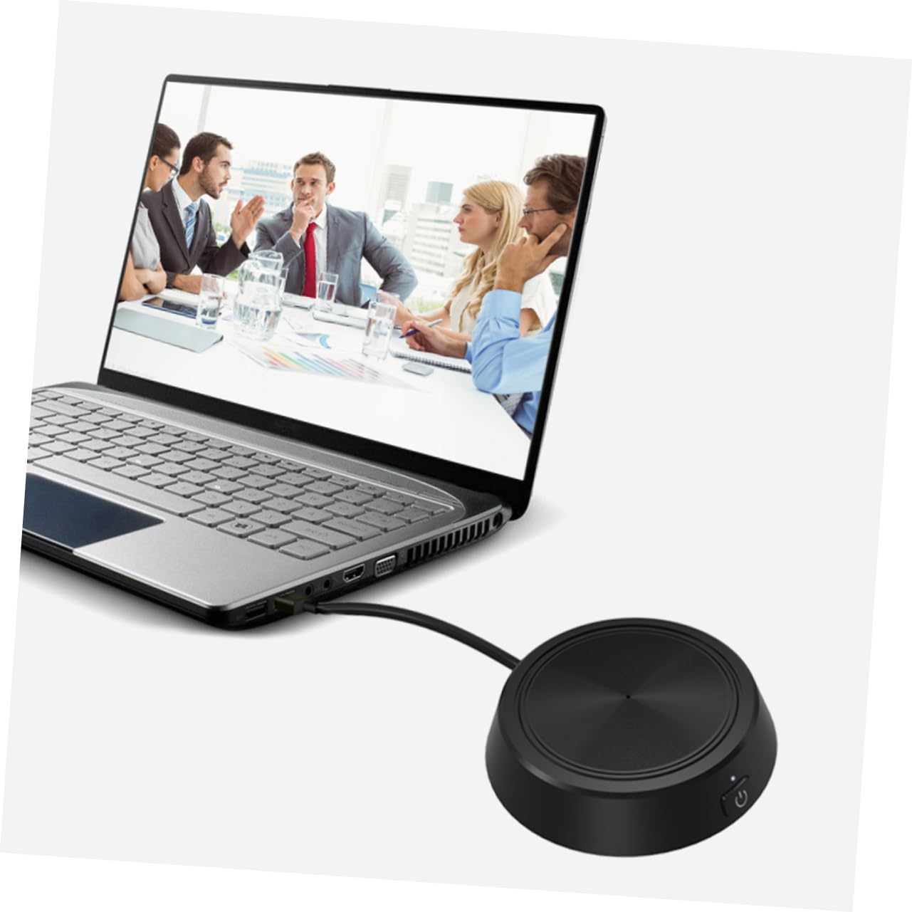 Tofficu 2pièces Microphone USB Omnidirectionnel pour Vidéoconférence Et Streaming De Bruit Facile à Utiliser Noir